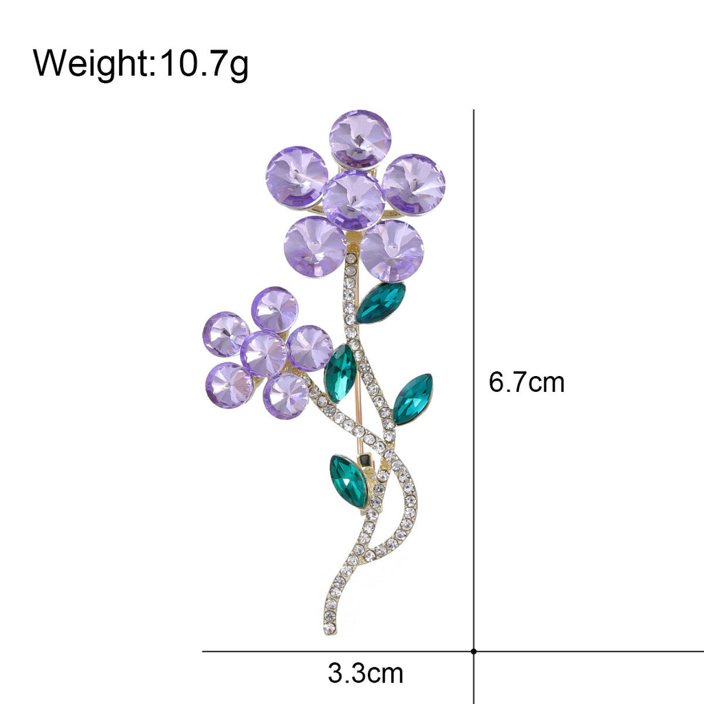 Flower  Rhinestone  Alloy Brooch PA5725