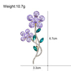 Flower  Rhinestone  Alloy Brooch PA5725
