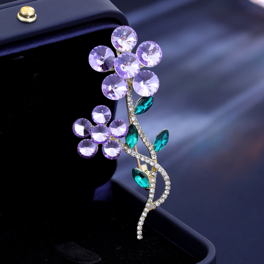 Flower  Rhinestone  Alloy Brooch PA5725