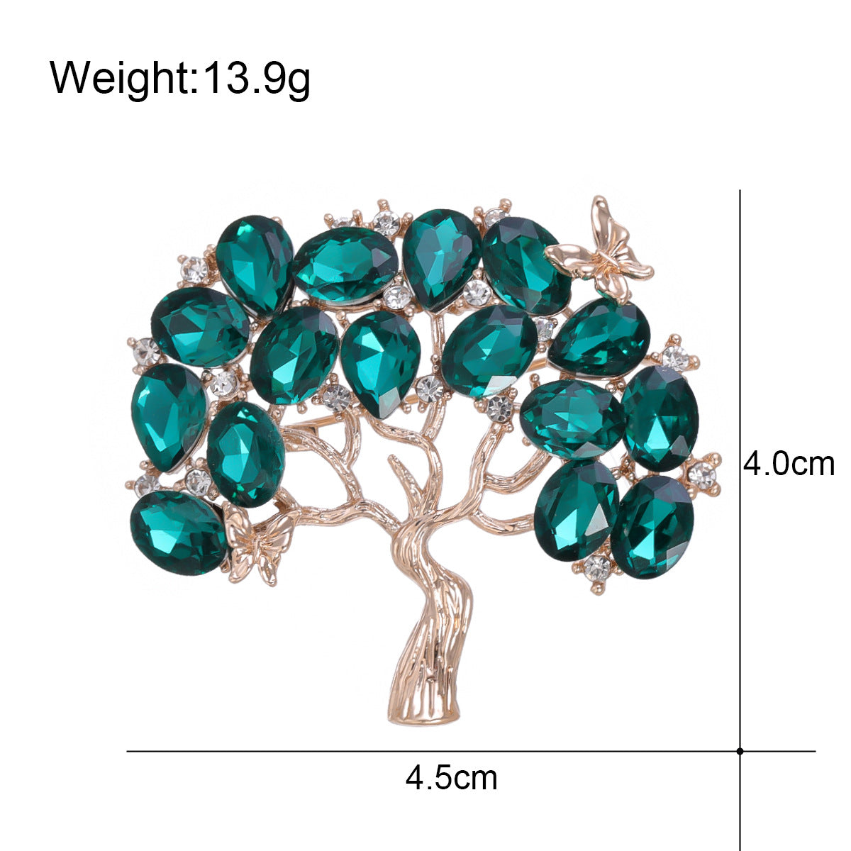 Tree Of Life  Rhinestone  Alloy Brooch PA5726