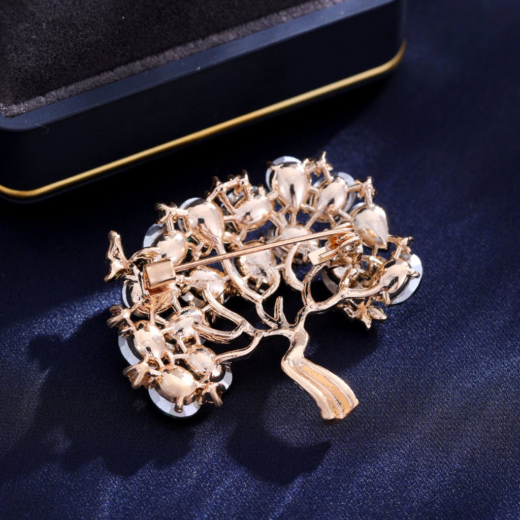 Tree Of Life  Rhinestone  Alloy Brooch PA5726