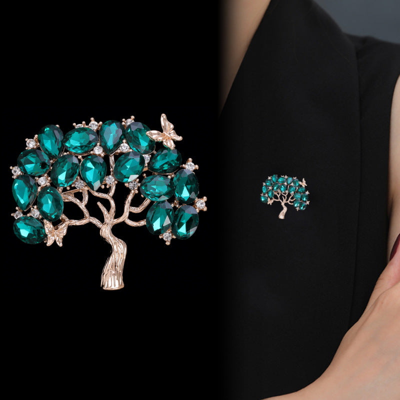 Tree Of Life  Rhinestone  Alloy Brooch PA5726