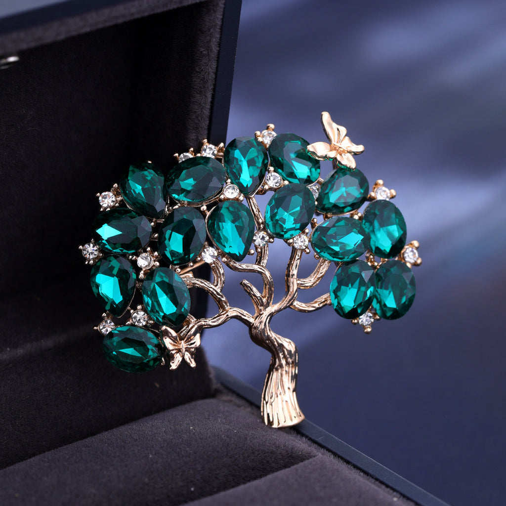 Tree Of Life  Rhinestone  Alloy Brooch PA5726