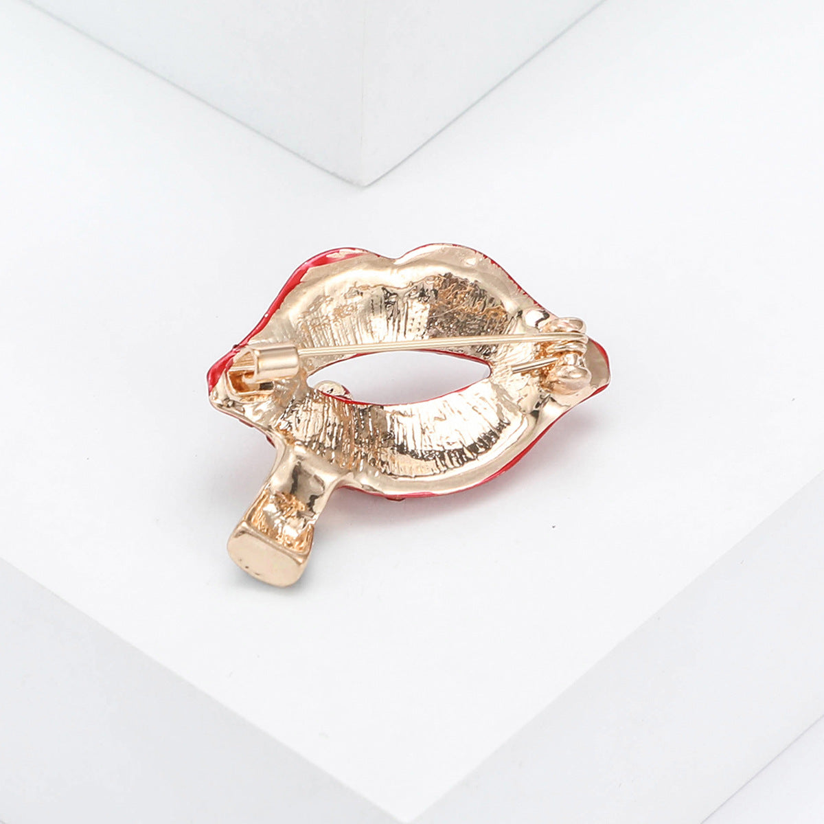 Red Lips  Rhinestone  Alloy Brooch PA5729