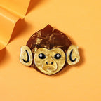 Monkey Head Alloy Acrylic Brooch PA5737
