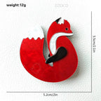 Red Fox Acrylic Brooch PA5738