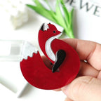 Red Fox Acrylic Brooch PA5738