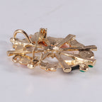 Marine Organism Rudder Rhinestone Alloy Brooch PA5746