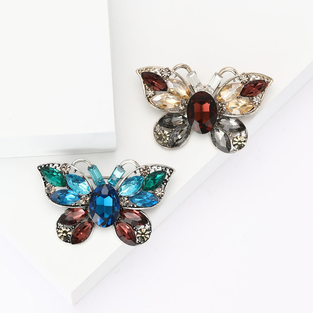 Butterfly  Alloy Rhinestone Brooch PA5748