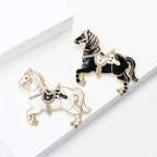 Horse Alloy Rhinestone Brooch PA5757