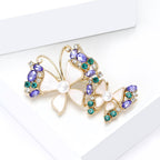 Double Butterfly  Alloy Rhinestone Brooch PA5759