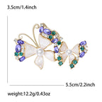Double Butterfly  Alloy Rhinestone Brooch PA5759
