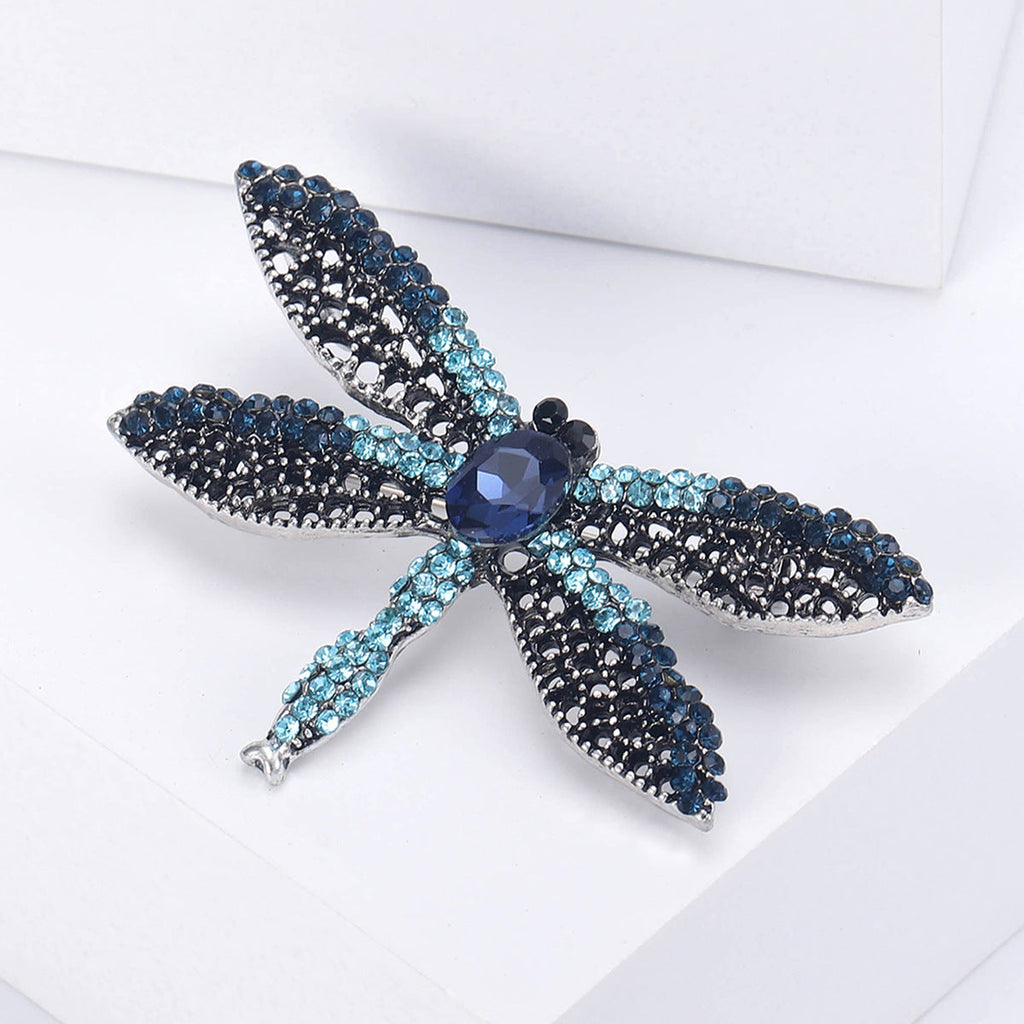 Dragonfly Alloy Rhinestone Brooch PA5761