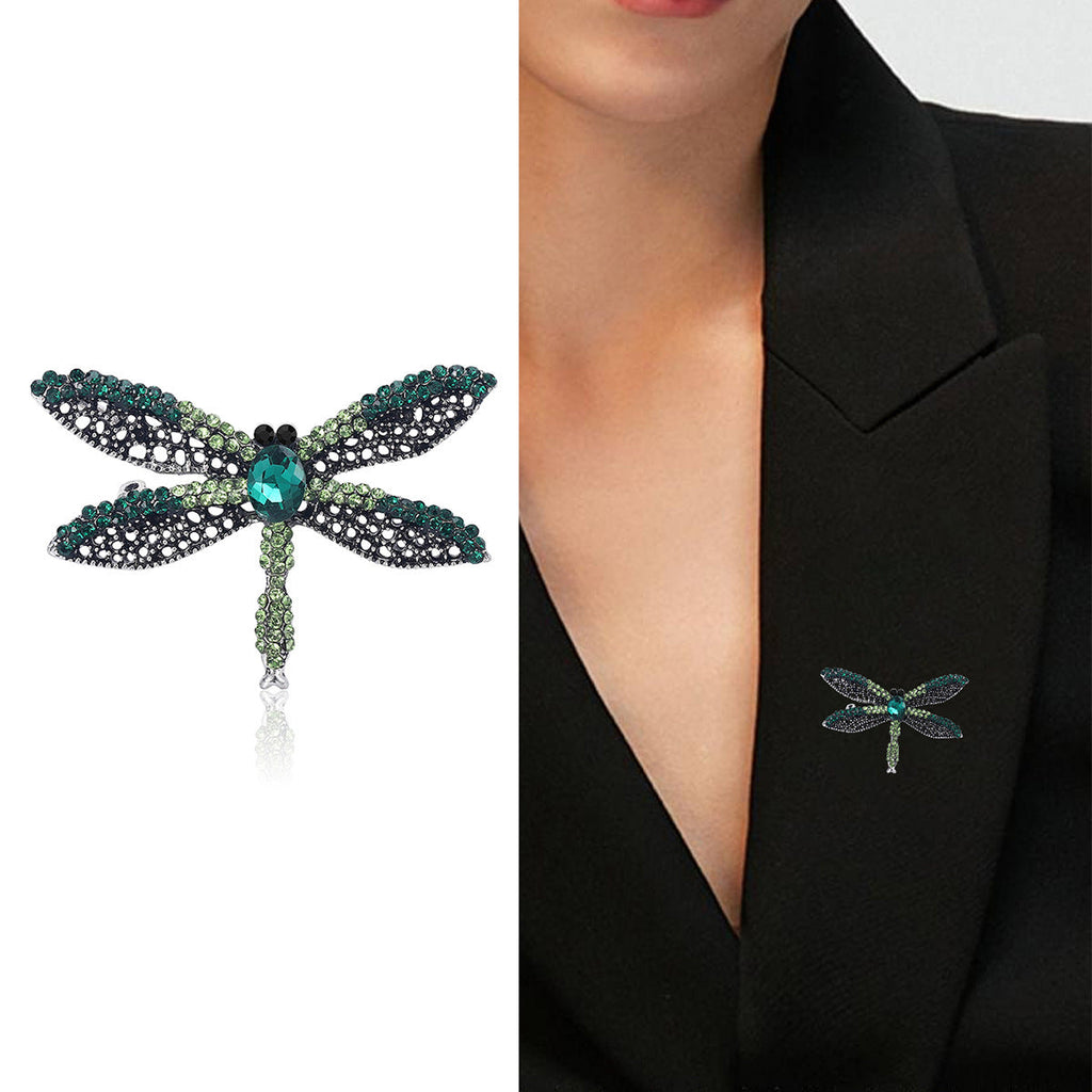 Dragonfly Alloy Rhinestone Brooch PA5761