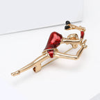 Gymnastics Girl  Alloy Rhinestone Brooch PA5763