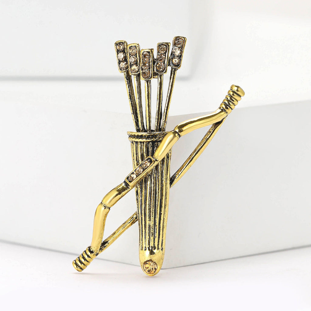 Bow and Arrow  Alloy Rhinestone Brooch PA5764