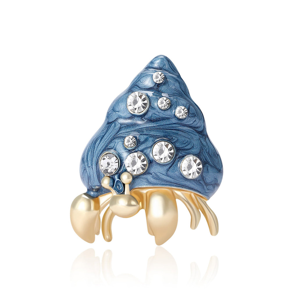 Hermit Crab Alloy Rhinestone Brooch PA5767