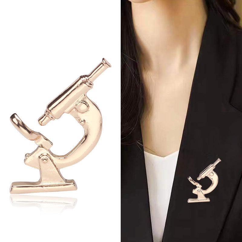 Microscope  Alloy Rhinestone Brooch PA5771