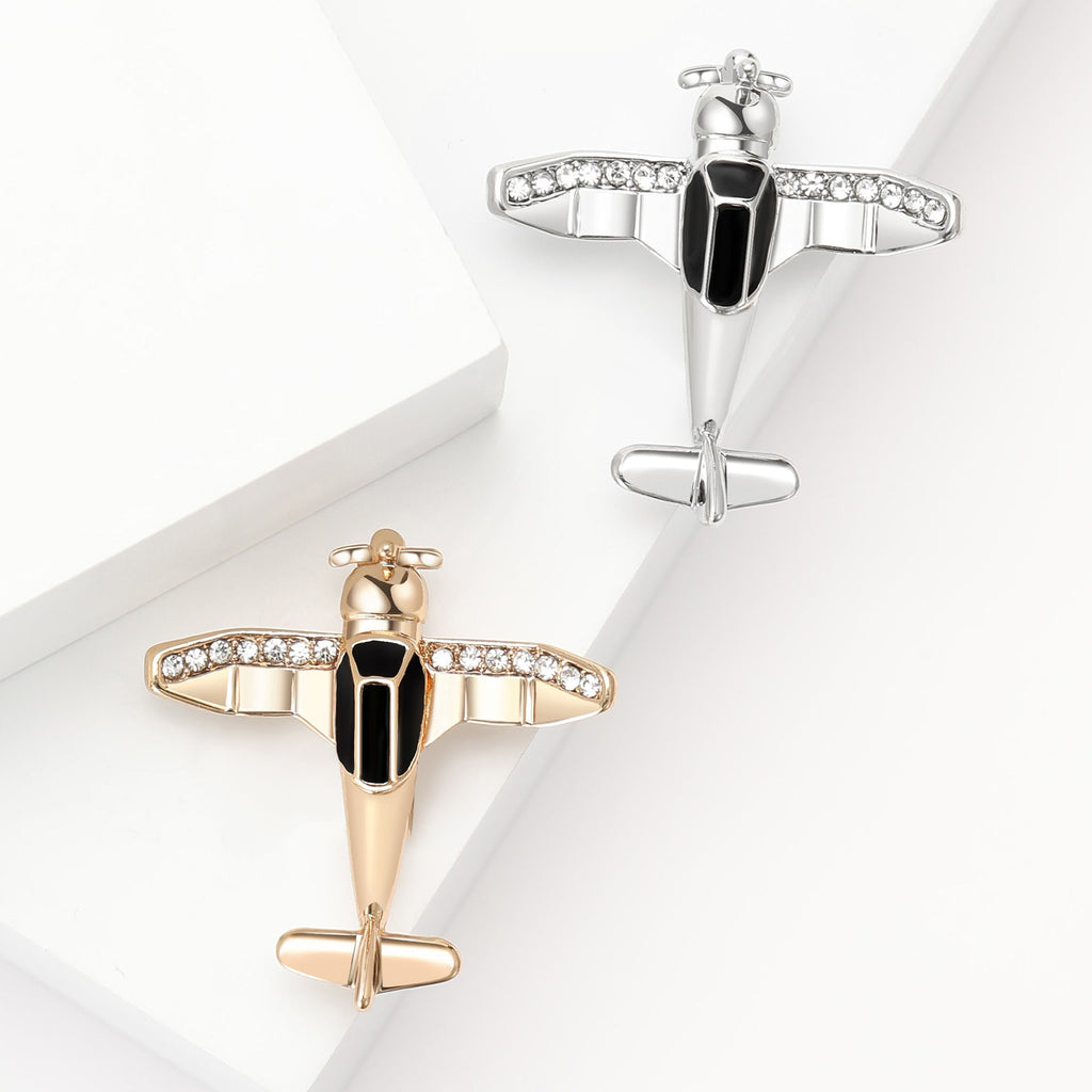 Aircraft  Alloy Rhinestone Brooch PA5772