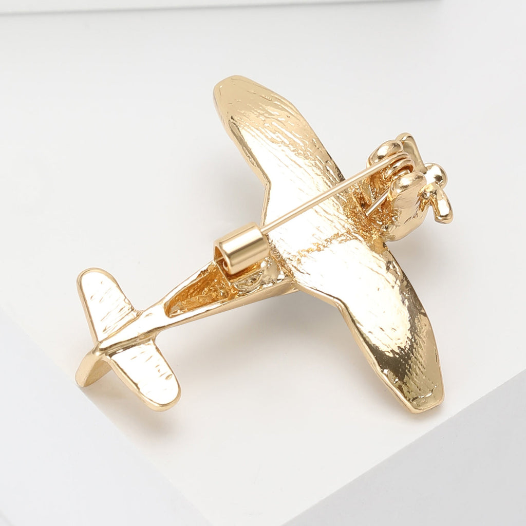 Aircraft  Alloy Rhinestone Brooch PA5772