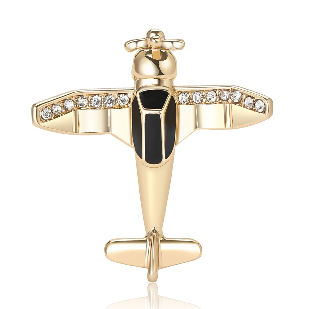 Aircraft  Alloy Rhinestone Brooch PA5772