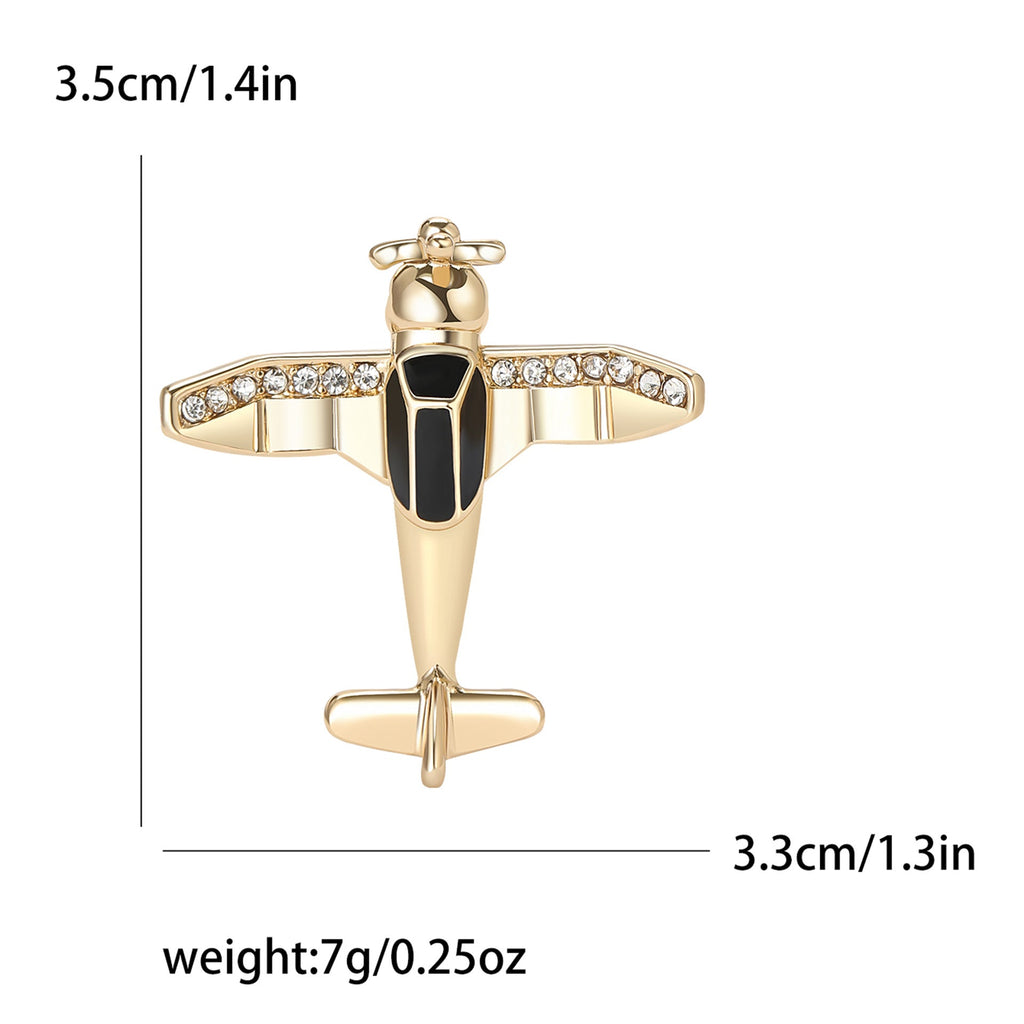 Aircraft  Alloy Rhinestone Brooch PA5772