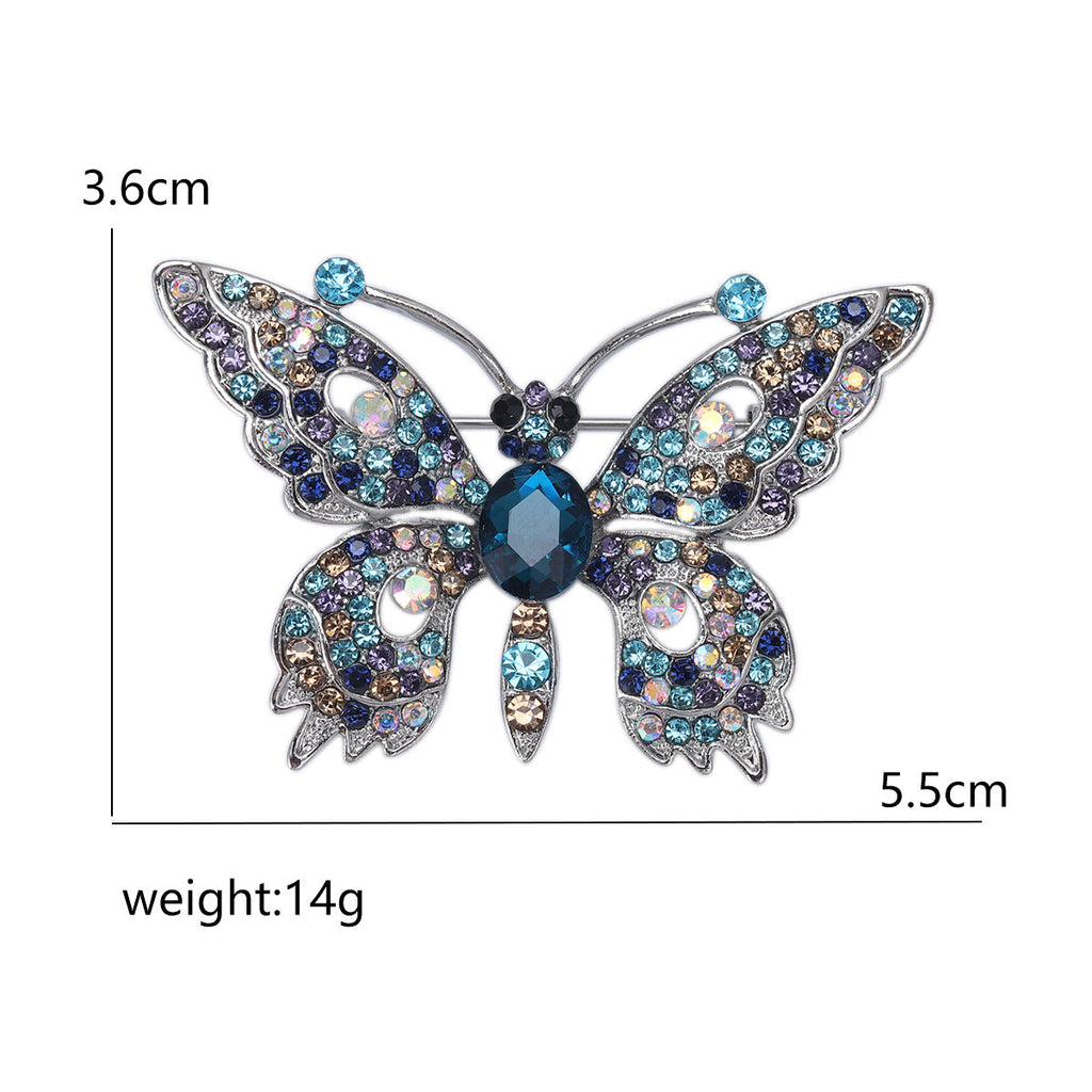 Butterfly  Alloy Rhinestone Brooch PA5774