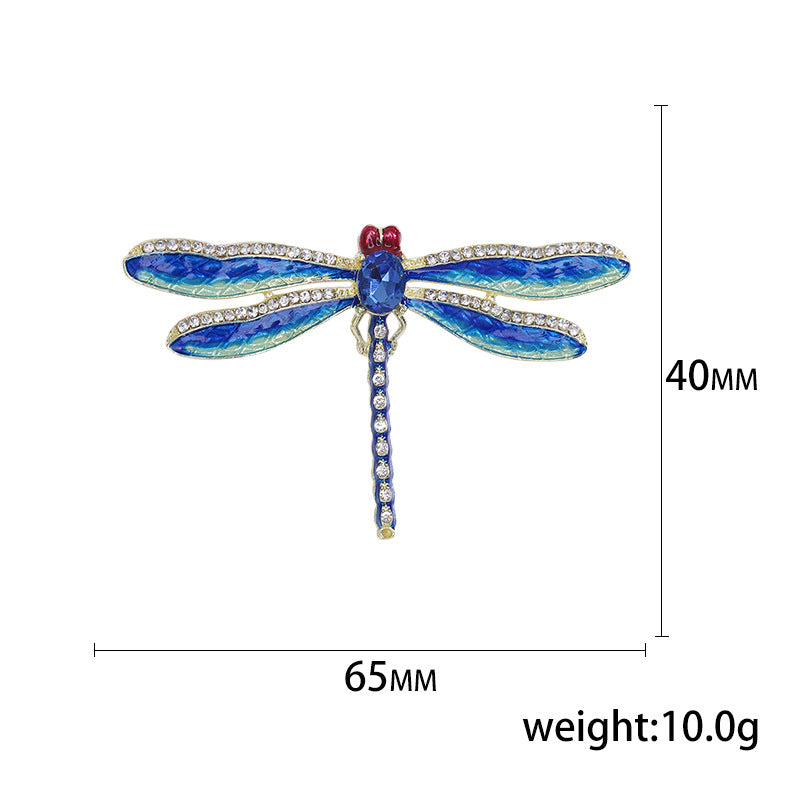 Dragonfly Alloy Rhinestone Brooch PA5779