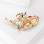 Thrush Crystal Alloy Rhinestone  Brooch PA5780