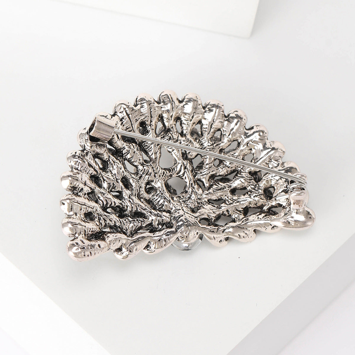 Peacock Spreading its Tail Alloy Rhinestone Brooch PA5781