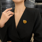 Sunflower Alloy Rhinestone Brooch PA5791
