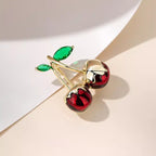 Cherry Alloy Rhinestone Brooch PA5793