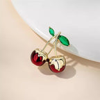 Cherry Alloy Rhinestone Brooch PA5793