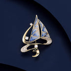 Sailboat Alloy Rhinestone Brooch PA5794
