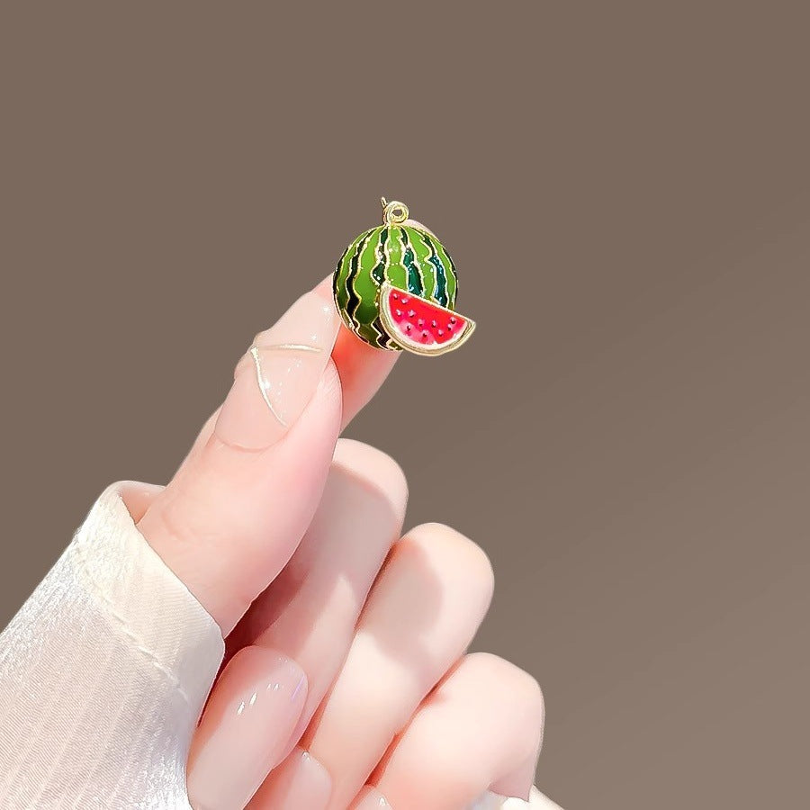 Watermelon Alloy Rhinestone Brooch PA5795