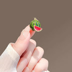 Watermelon Alloy Rhinestone Brooch PA5795