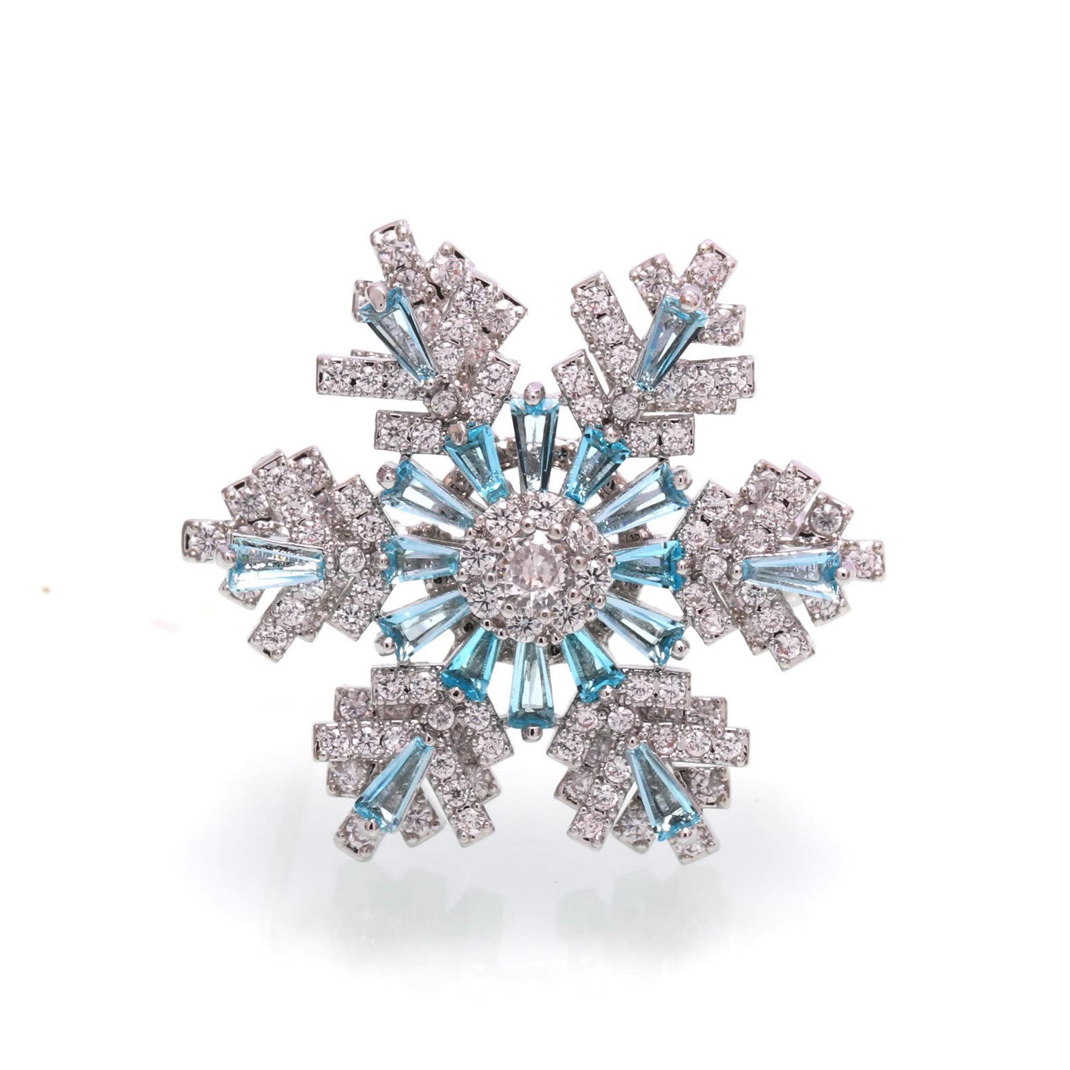 Snowflake Alloy Rhinestone Brooch PA5798
