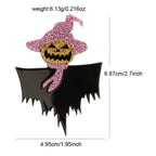 Halloween Pumpkin Witch  Acrylic Brooch PA5799