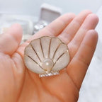 Shell and Pearl Crystal Alloy Rhinestone Brooch PA5801