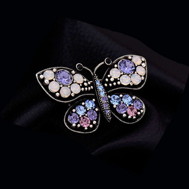 Butterfly Alloy Rhinestone Brooch PA5810