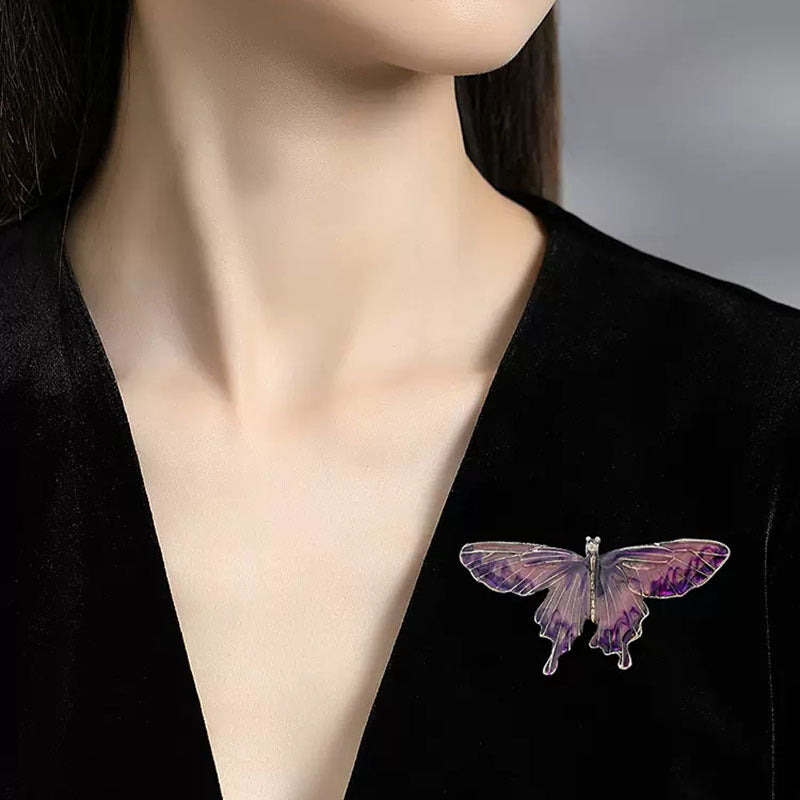 Butterfly Alloy Rhinestone Brooch PA5811