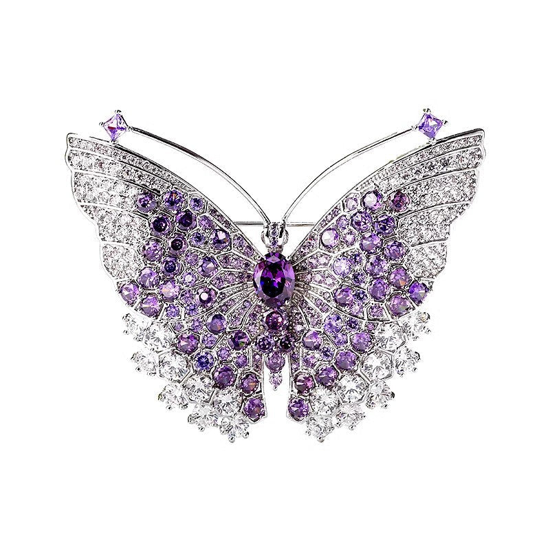 Butterfly Alloy Rhinestone Brooch PA5814