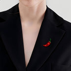Pepper Alloy Rhinestone Brooch PA5821