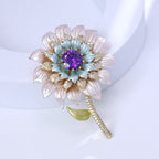 Sunflower-chrysanthemum Alloy Rhinestone Brooch PA5822