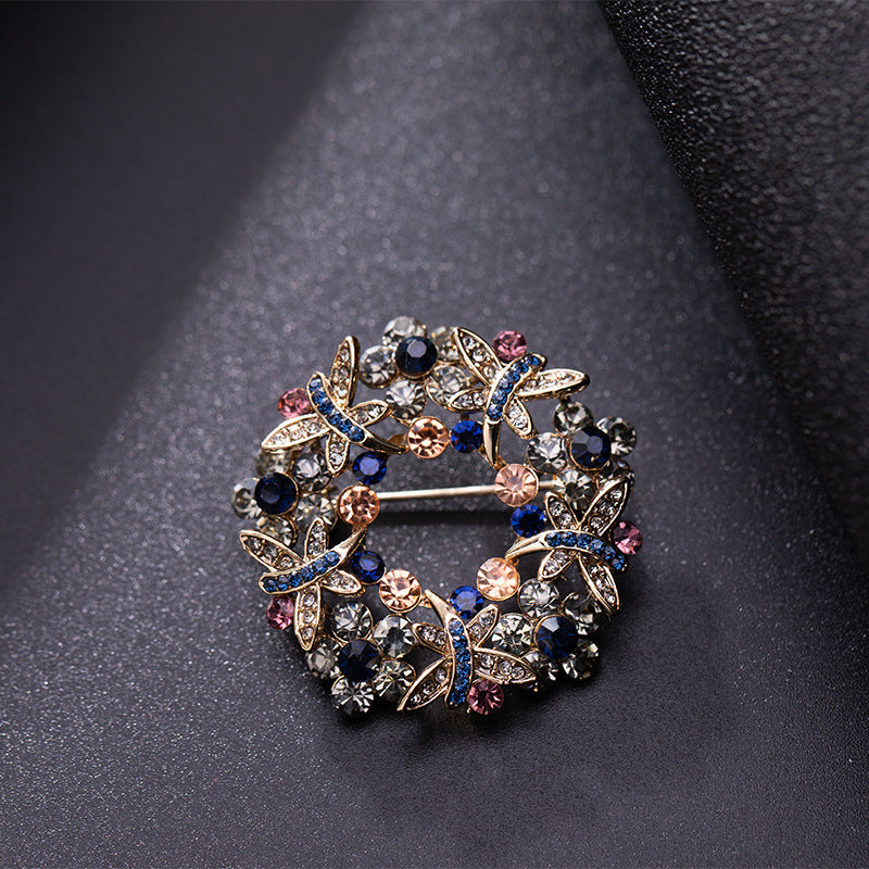 Garland Alloy Rhinestone Brooch PA5829