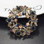 Garland Alloy Rhinestone Brooch PA5829