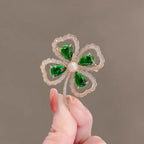 Four-leaf Clover  Alloy Rhinestone Brooch PA5832