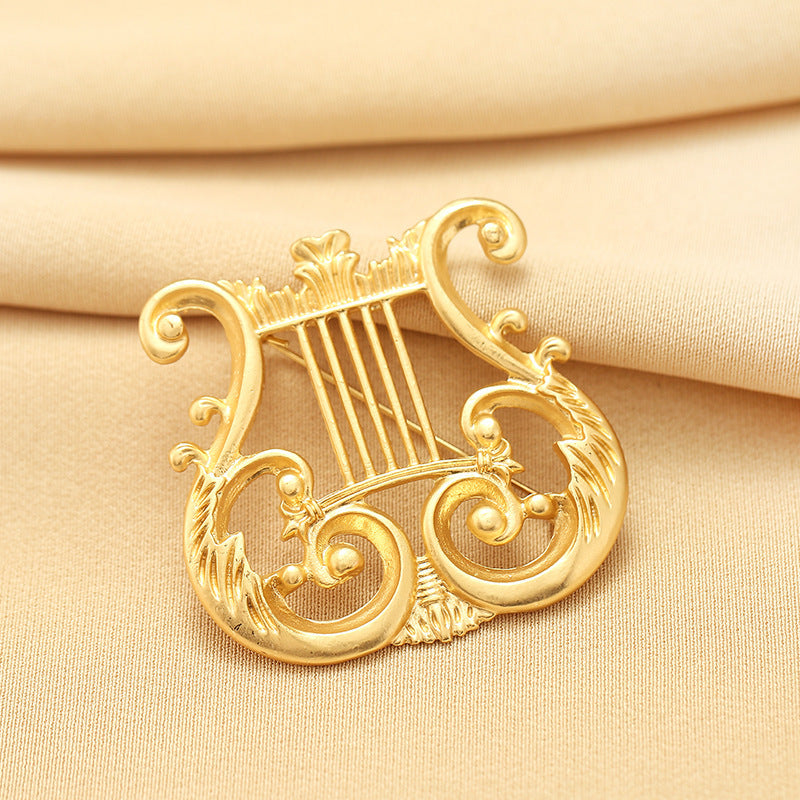 Harp Alloy Brooch PA5835
