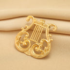 Harp Alloy Brooch PA5835