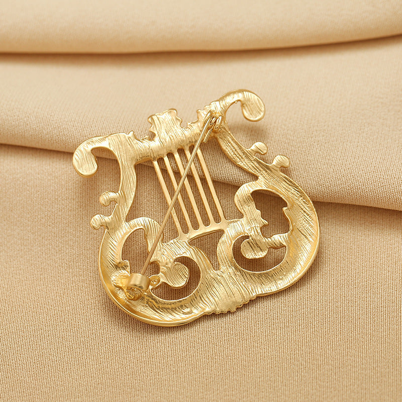 Harp Alloy Brooch PA5835